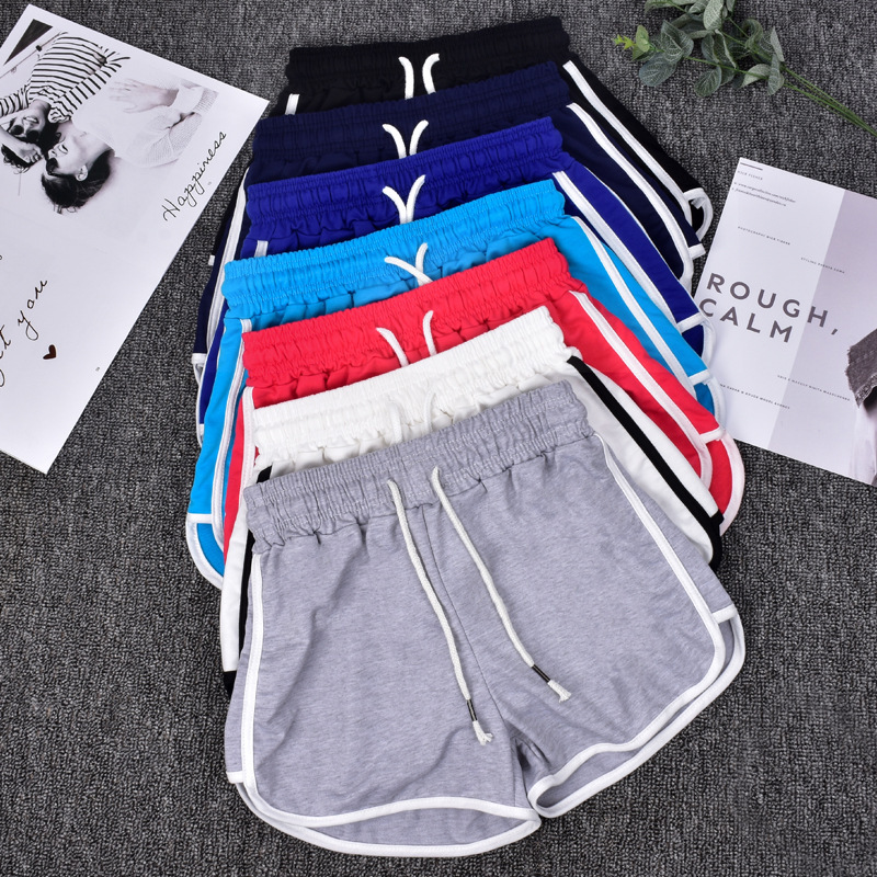 Sports Shorts Women's Summer Casual Solid Color Triple Pants Korean Style Fashion Women's Horizontal Bar Beach Pants Candy Color Hot Pants