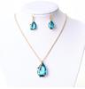 Crystal, zirconium, pendant, necklace and earrings, set, accessory, sweater, Aliexpress, European style, with gem