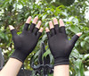 Black nylon pack suitable for men and women, thin gloves, fingerless