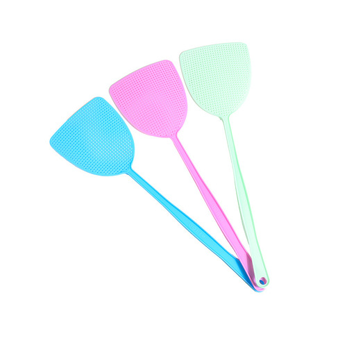Household summer plastic fly swatter, durable mesh, long handle, fly swatter, mosquito swatter