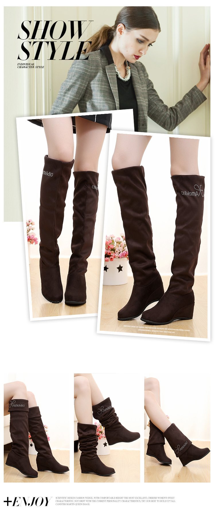 Bottes femme en Daim - Ref 3355238 Image 19