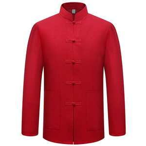 Men long sleeve chinese tang style shirt in Tang Dynasty