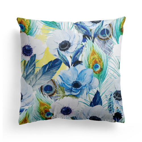 BZ0972018 New Amazon Style Peacock Feather Series Advertising Gift Pillow Customization Factory Direct Sales