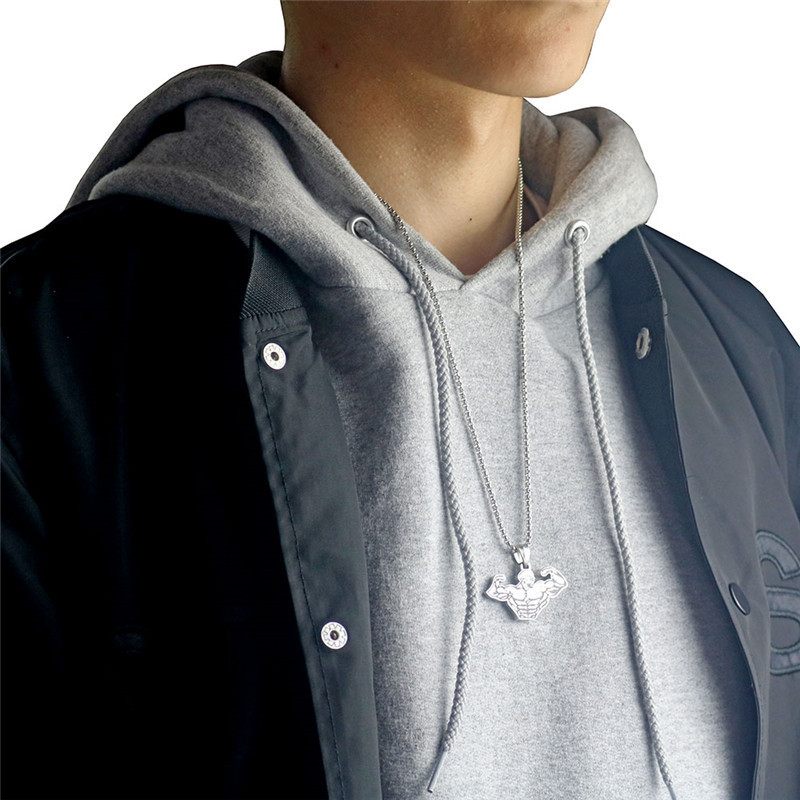 Fashion muscular men alloy necklace wholesale