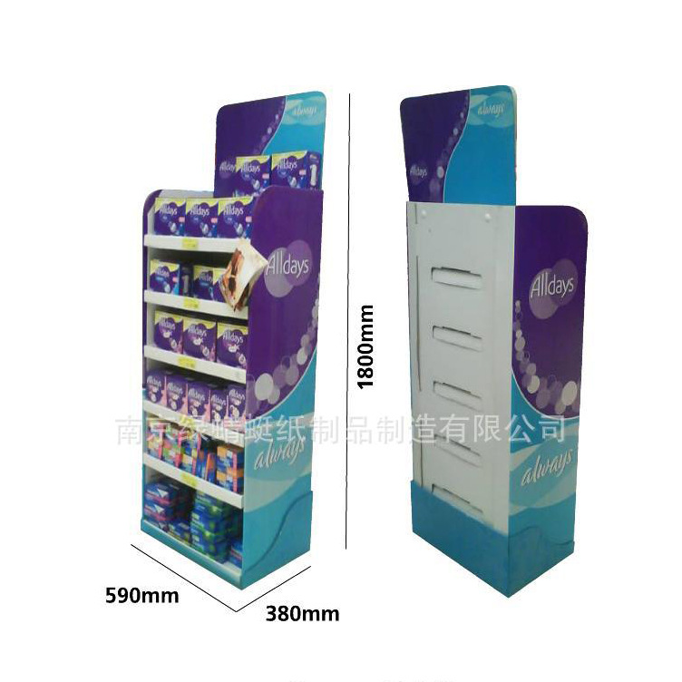 瓦楞纸地堆/超市纸堆头/落地纸货架/促销展示架