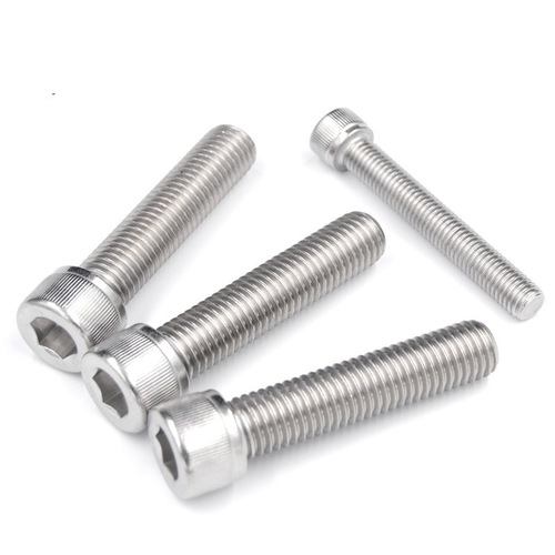 304 stainless steel hexagonal socket set screw with knurling, DIN 912 cylindrical cup head hexagonal bolt, M8, M10, M12