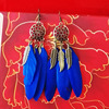 Retro ethnic earrings with tassels, European style, ethnic style