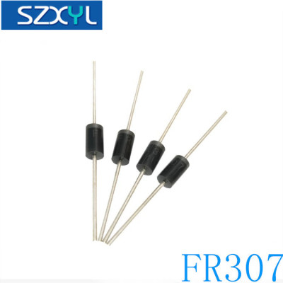 口罩机用二极管 FR307 3A1000V DO-27 编带 快恢复二极管