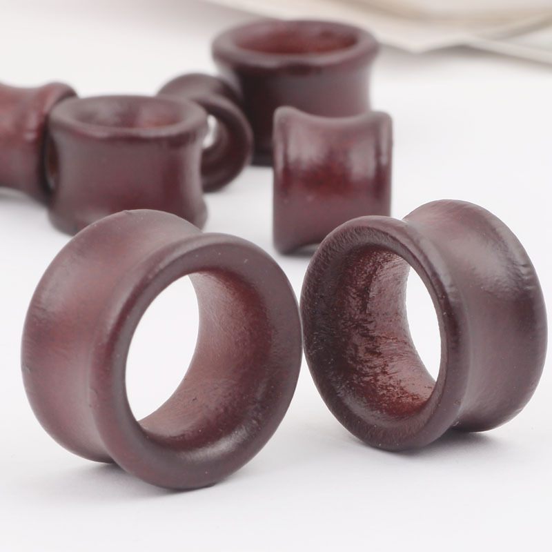 Ear Expansion Set 3 Pairs Wood Bamboo Stainless Steel Body Piercing Jewelry 20mm detail image 8