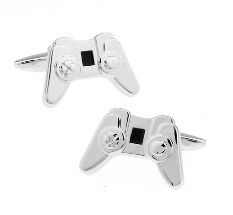 Pictographic series French shirt cuff silver remote control game handle cufflinks wholesale men's gifts