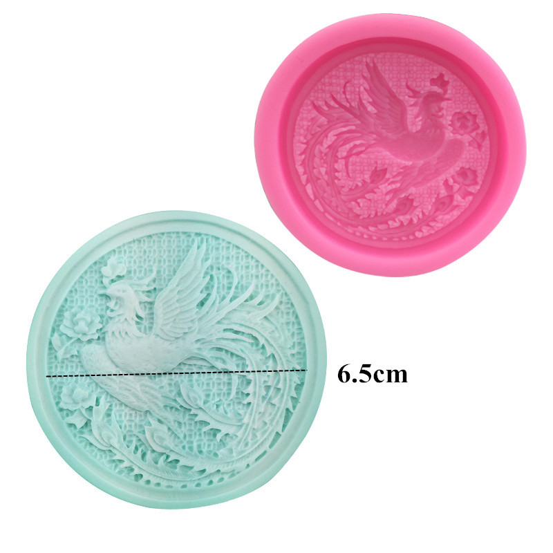 Long Feng Qiuyu Phoenix Цветок Птицы Пирог Сахар Силиконовая Форма Китайский Ветер Long Feng Chengxiang Шоколадный Торт Форма Инструмент для выпечки
