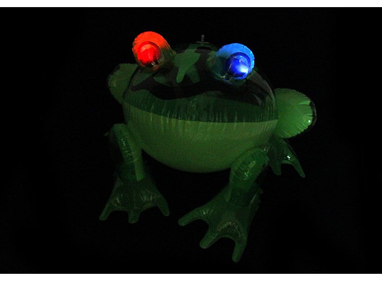 Grenouille Gonflable Lumineuse Pvc Gonflable Dessin Animé Animal Grenouille Jouet Pour Enfants Avec Cordon De Serrage Léger En Gros display picture 2