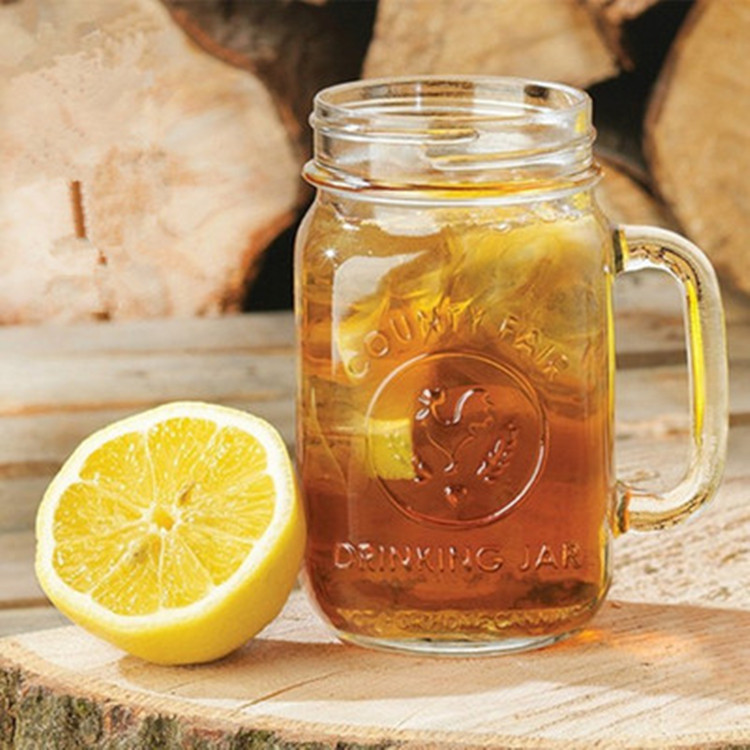 厂家销售450毫升高白料玻璃梅森罐 500ml梅森玻璃瓶 饮料瓶