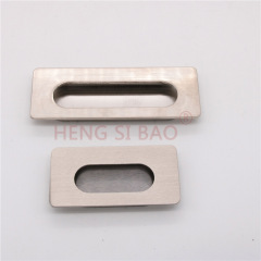 Modern minimalist zinc alloy drawer hidden handle, gold-tone embedded wardrobe invisible cabinet door handle