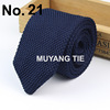 Knitted fashionable tie, trend multicoloured arrow, 7cm