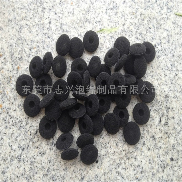 厂家生产各种大小海绵耳罩 海绵头条 18mm黑色小咪套 小海绵耳套