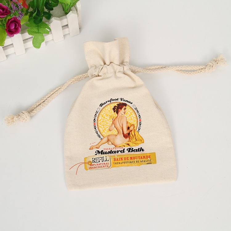 厂家直销帆布袋定印logo帆布包印刷抽绳纯棉束口袋创意棉布收纳袋