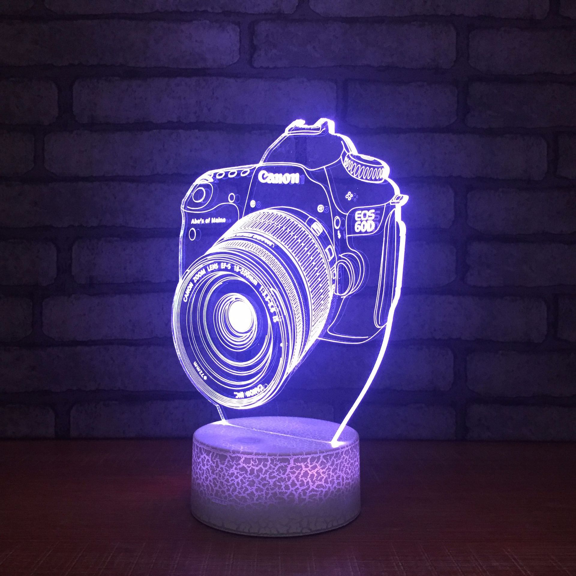 爆裂纹3D灯小夜灯台灯