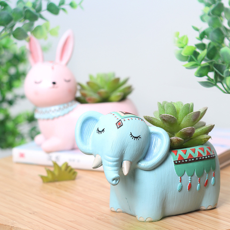 Chậu Cây Resin Chậu cây mọng nước resin phong cách Mỹ, chậu mini để bàn văn phòng, đồ trang trí tiệc (RG-142)