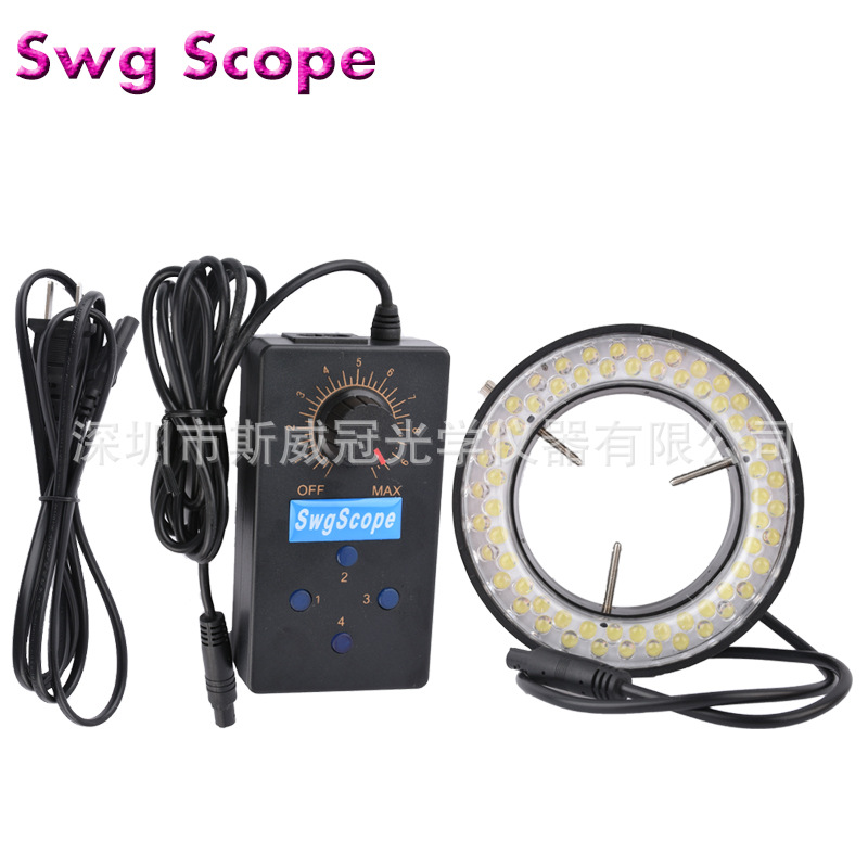 厂家直销62mm大内径显微镜四驱区灯LED显微镜环形光源四区段控制