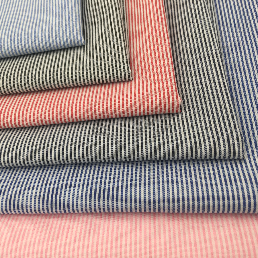 现货供应 0.1公分条子 色织面料 涤棉 厂家直销 现货供应