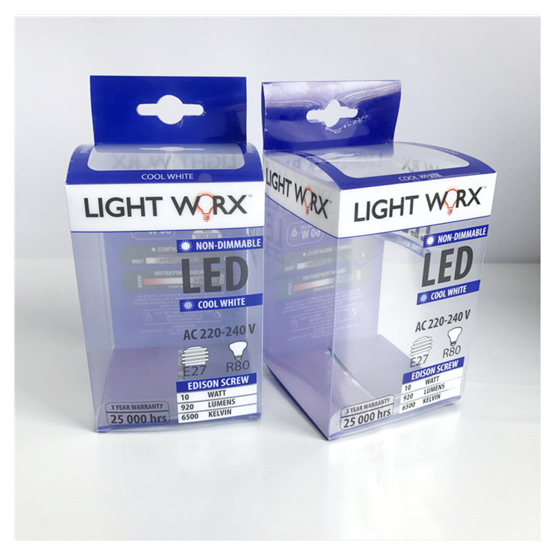 供应LED灯炮包装盒 节能灯包装盒 照明灯塑料盒 PVC塑料盒多用途