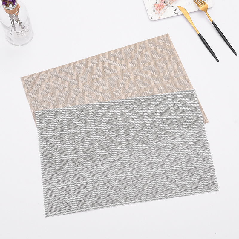 2020特斯林环保西餐垫 PVC隔热餐桌垫创意编织防滑杯垫定制批发详情图1