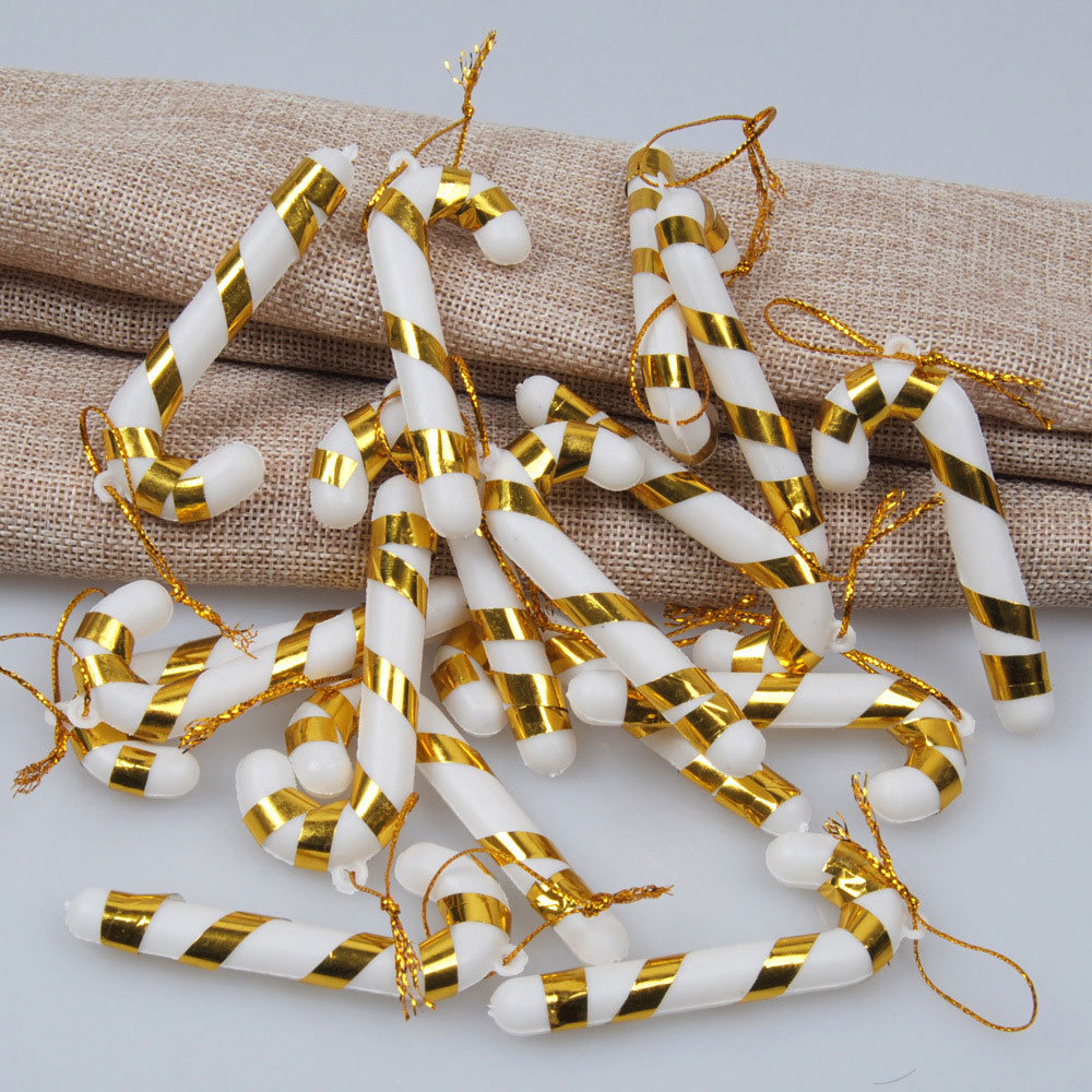 （中性）12圣诞树糖果挂饰圣诞家庭聚会装饰 颜色->金色