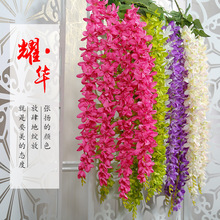 廠家直銷五叉加長泰國蘭  仿真花 掛花藤條婚慶客廳裝飾絹花假花