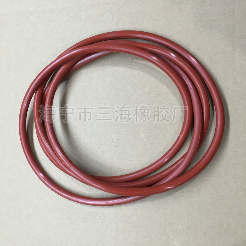 非标定制耐温阻燃抗静电红色硅橡胶O型圈