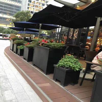 戶外鐵藝花箱園藝種植箱 簡約花卉花架落地花槽隔斷街擺花箱特價