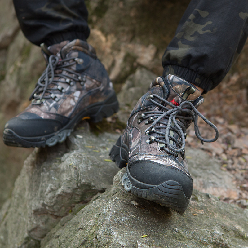Diren camouflage to help 6 -inch hunting non -slip, abrasion -resistant rubber V base waterproof camouflage hunting shoes to support a generation 4