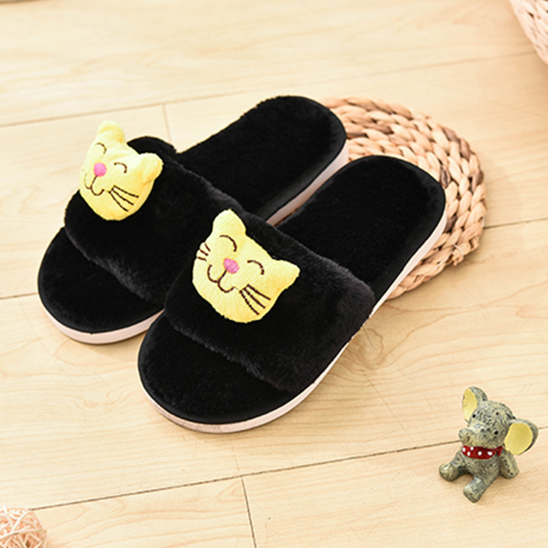 autumn children s cotton cartoon plush warm slippers  NSPE9982