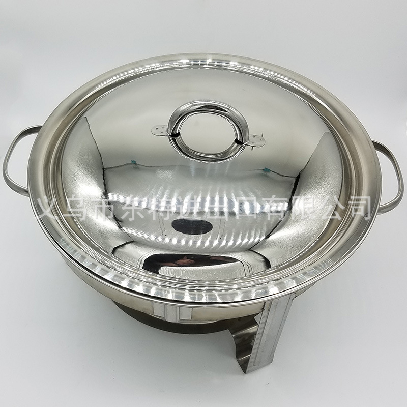 Factory direct sales of stainless steel alcohol stoves, hotel right-angle round dining stoves, buffet hanging lid dining stoves, hotel buffei stoves detail image 9