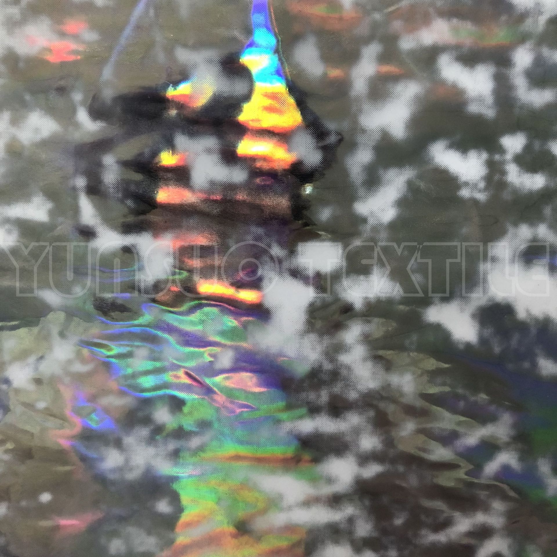 不规则镭射图案TPU 时装面料 欧洲环保