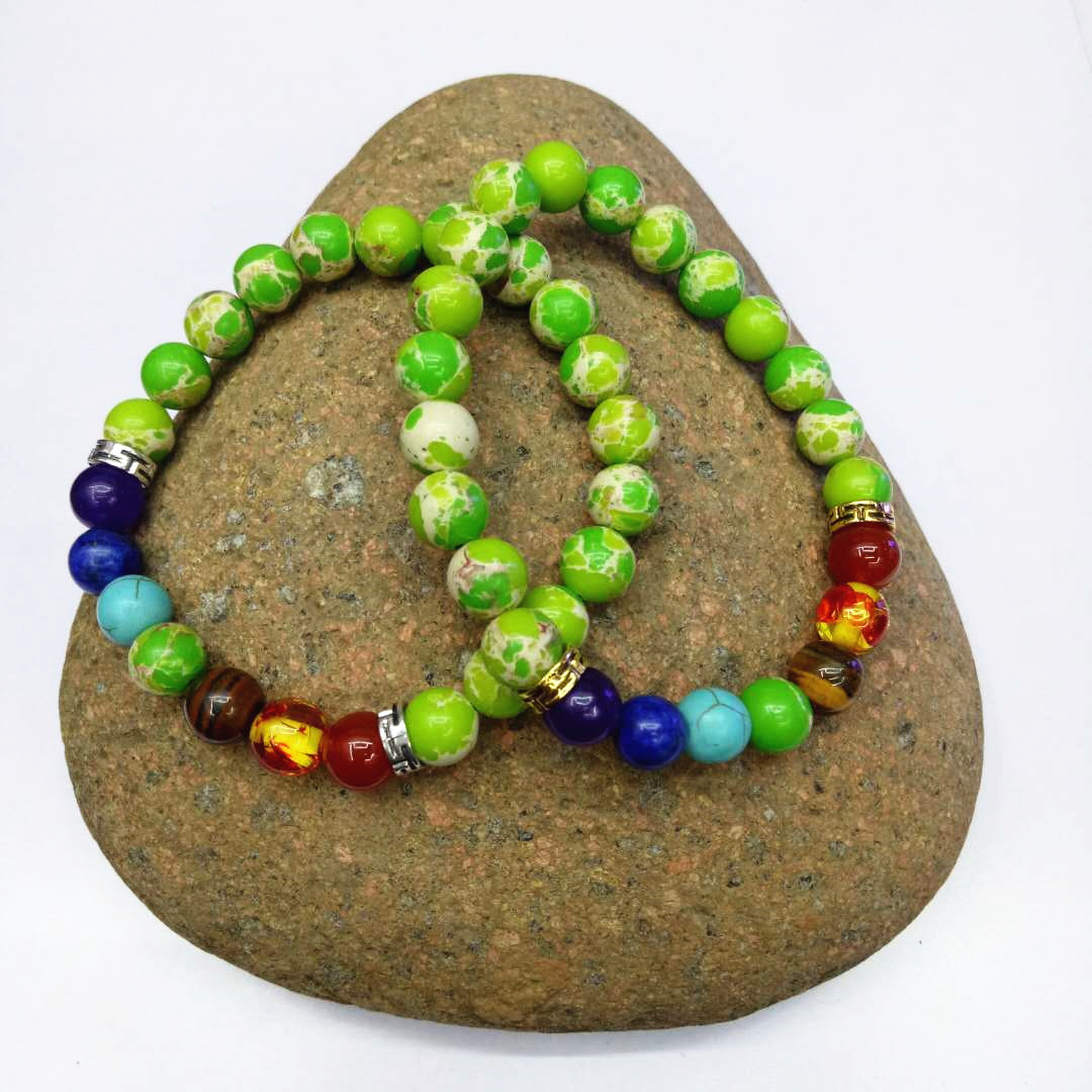 Factory direct sales of Seven Chakra King Stone Bracelet, yoga energy bracelet, Natural stone combination bracelet, a bestseller in Europe and America detail image 7