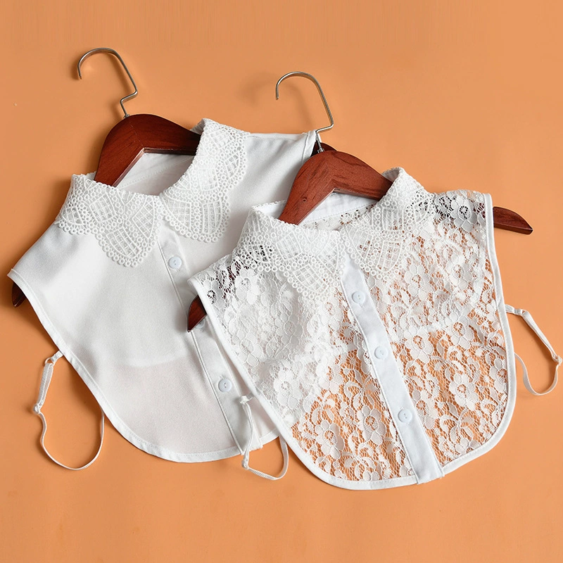 Низкоприбыльная кружевная рубашка с универским воротником и искусственным воротником, Водорастворимая Сладкая Высококачественная рубашка без рукавов для женщин