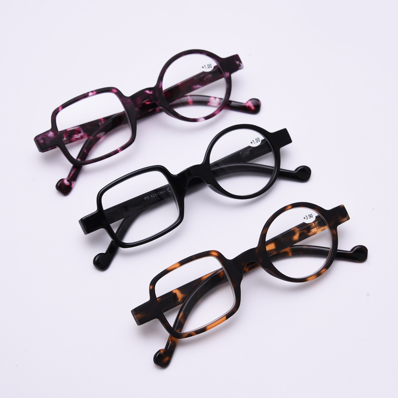 High Definition Retro Men's and Women's Vintage Glasses Fashion Ultra Light Comfortable Old Glasses Box Women's Flower Glasses Flat Glasses