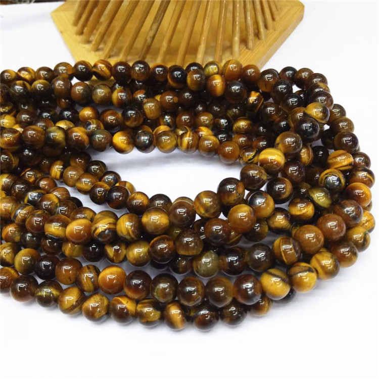 Guangshun Jewelry offers wholesale of natural yellow tiger's Eye stone loose beads and semi-finished tiger's eye stone products. DIY jewelry beads are sold directly by the manufacturer detail image 1