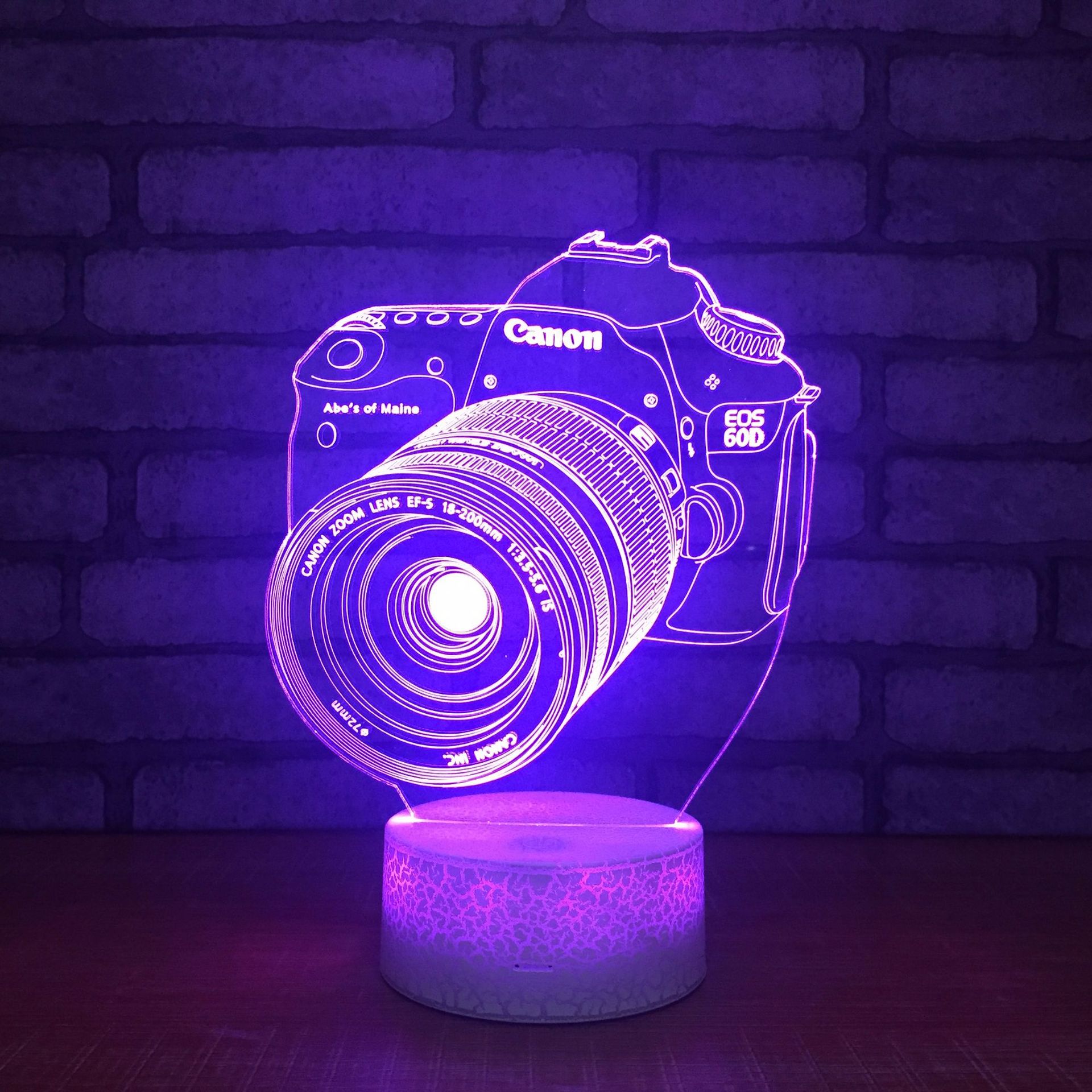 爆裂纹3D灯小夜灯台灯