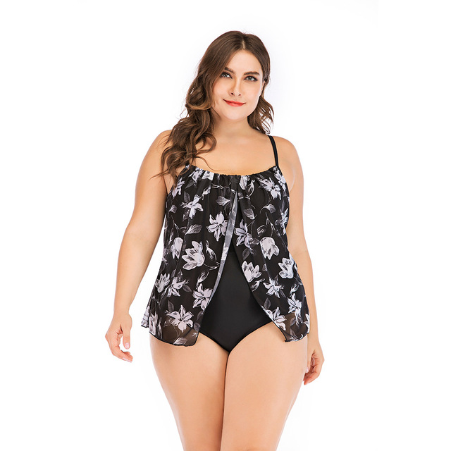 New fattening swimsuit shows slim union cardigan printing 