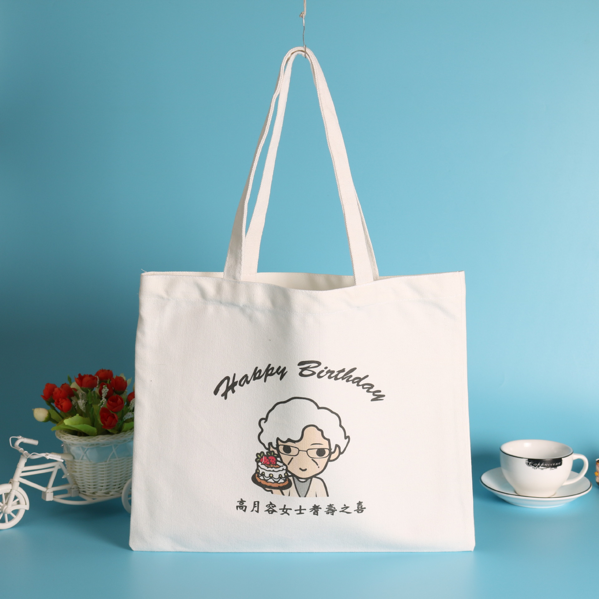 厂家定做空白购物彩印帆布袋手提袋广告棉布袋定制可加印LOGO