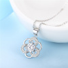 Platinum necklace, fashionable pendant, accessory, jewelry, simple and elegant design, Korean style