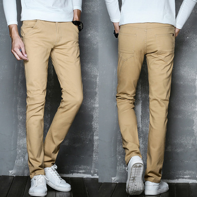男士休閑褲修身直筒彈力百搭2019新款男裝韓版潮流青年男褲子春秋