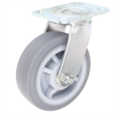 厂家直营 6寸TPR高弹橡胶万向刹车静音脚轮 万向轮 量大优惠|ms