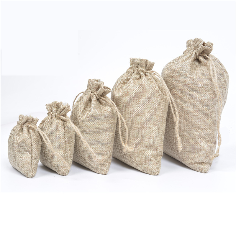 麻布袋 咖啡豆首飾禮品包裝亞麻袋 束口小麻袋訂做 大量現貨批發