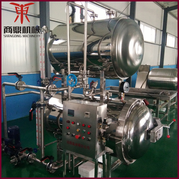 供应商鼎牌 1000型罐头制品杀菌锅 电汽两用卧式半自动杀菌锅