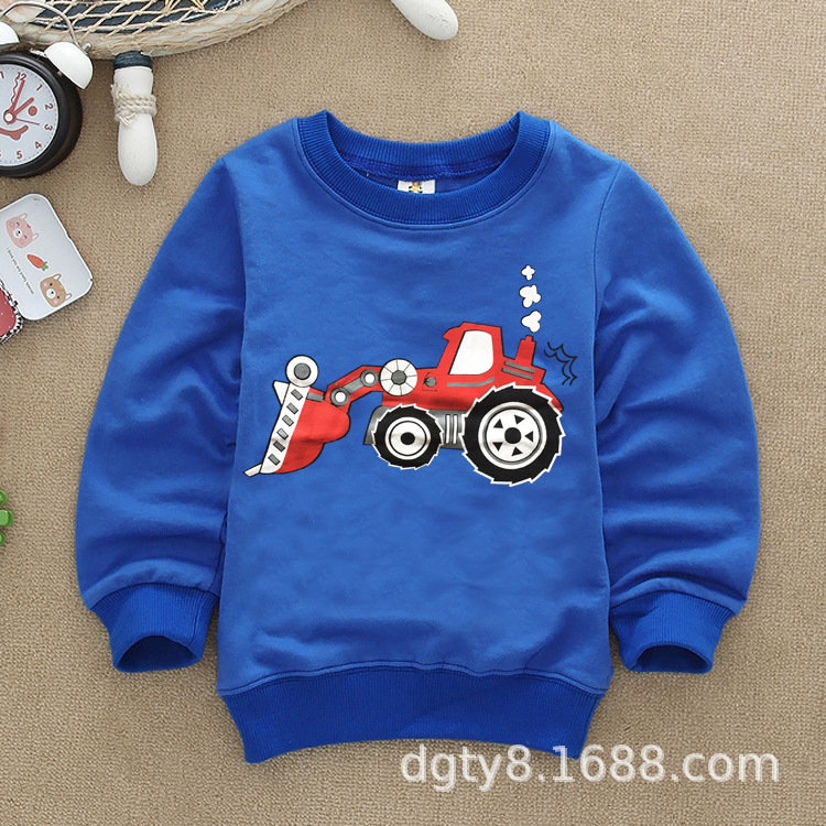 Stall Children's clothing Source of goods men and women Socket Sweater wholesale 2019 Children's clothing lovely Car printing Terry Sweater