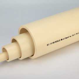 CPVC国标米黄色民用给水管温泉管批发零售耐高温90度