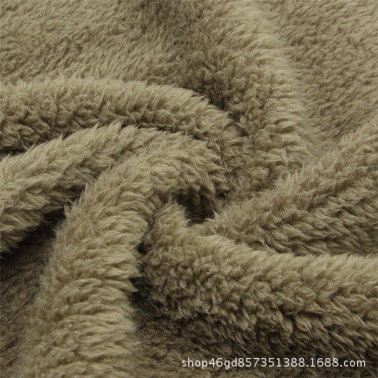 厂家现货 涤纶双面舒棉绒童装面料 复合毛绒舒棉绒保暖布料